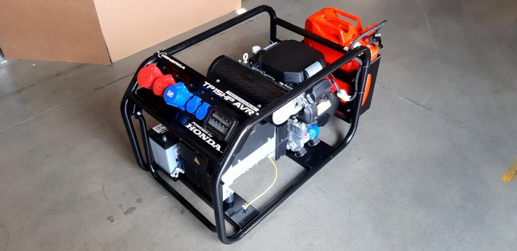 Honda - Rámová profesionální elektrocentrála TP 15 HP AVR s podvozkem
