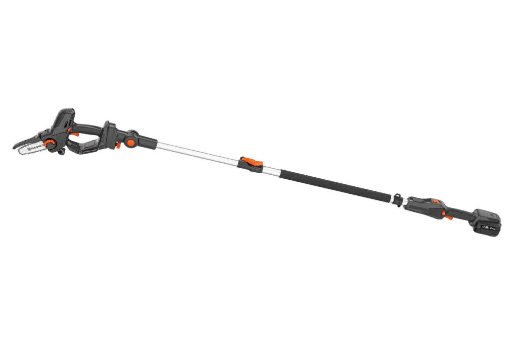 Husqvarna - Akumulátorová teleskopická vyvětvovací pila Aspire™ P5-P4A + tyč Aspire™ P4A s akumulátorem a nabíječkou